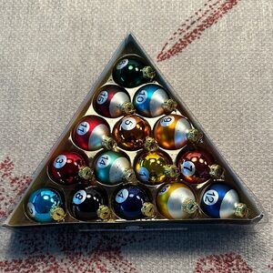 Festive Pool Ball Ornament Collection